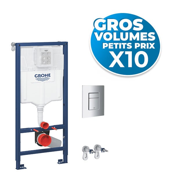 GROHE - Grohe Lot de 10 Set Bati-support  Grohe Rapid SL (38811000-GVP10) - large