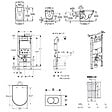 GEBERIT - Duofix pack WC bâti-support UP100 + WC suspendu sans bride Roca avec abattant SoftClose + plaque blanche (GEBROGAWR02-FR) - vignette