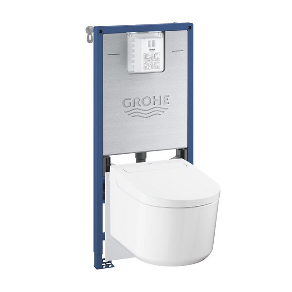 GROHE - Grohe Pack WC Bâti-support Rapid SLX + WC lavant suspendu Sensia Alpine + Fixations murales + Set d'isolation phonique (G36509SH0) - large