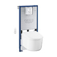GROHE - Grohe Pack WC Bâti-support Rapid SLX + WC lavant suspendu Sensia Alpine + Fixations murales + Set d'isolation phonique (G36509SH0) - vignette