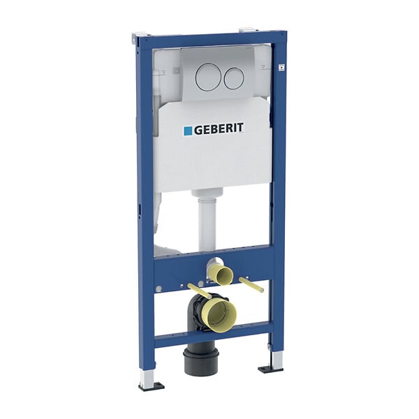 GEBERIT - Geberit Pack Bâti-support Duofix 112cm + Plaque de commande Chrome Delta20 + fixations murales (458.134.21.3) - large