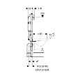 GEBERIT - Geberit Pack Bâti-support Duofix 112cm + Plaque de commande Chrome Delta20 + fixations murales (458.134.21.3) - vignette