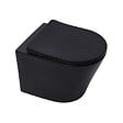 SWISS AQUA TECHNOLOGIES - WC suspendu Infinitio noir mat sans bride et fixations invisibles + abattant frein de chute (BlackInfinitio) - vignette