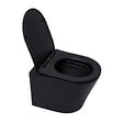 SWISS AQUA TECHNOLOGIES - WC suspendu Infinitio noir mat sans bride et fixations invisibles + abattant frein de chute (BlackInfinitio) - vignette
