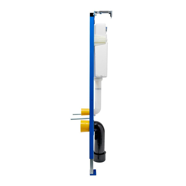 ROCA - Bâti-support WC suspendu, installation sur cloison légère, hauteur 112 cm, chasse 2/4-6 L + plaque noir mat (ROB01-FR) - large