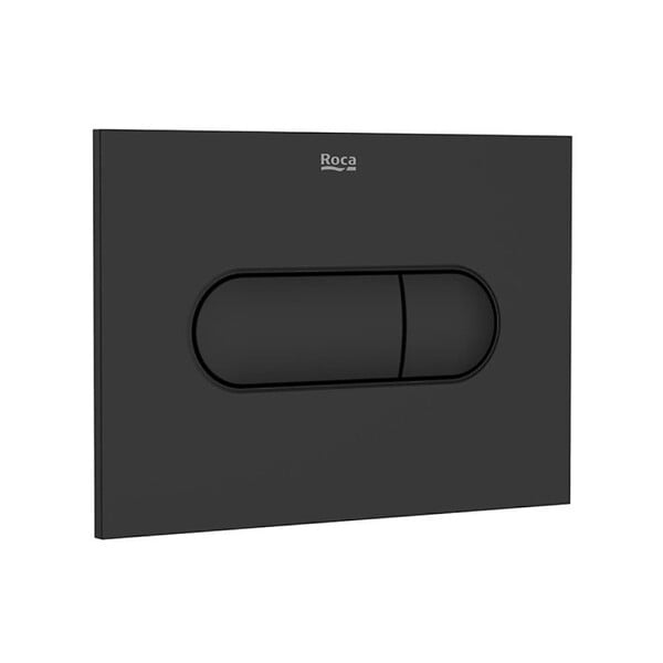 ROCA - Bâti-support WC suspendu, installation sur cloison légère, hauteur 112 cm, chasse 2/4-6 L + plaque noir mat (ROB01-FR) - large