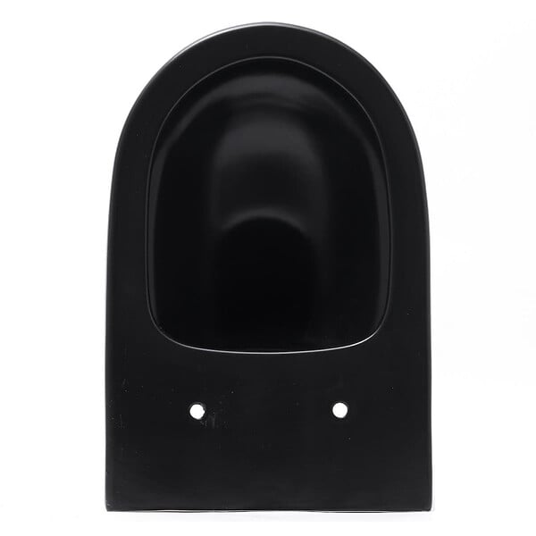 SWISS AQUA TECHNOLOGIES - Swiss Aqua Technologies WC suspendu sans bride SAT Infinitio avec abattant softclose, Noir mat (SATINF011RREXPBKM) - large