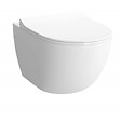 VITRA - Vitra  SENTO Cuvette RIM-EX (sans bride) et abattant ultra-fin avec frein de chute (7748B003-0075 + 120-003R009-lm) - vignette