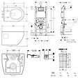 SWISS AQUA TECHNOLOGIES - Swiss Aqua Technologies Pack WC Bâti-support Duofix  + WC sans bride SAT + Abattant SoftClose + Plaque Blanche (ProjectGeb3) - vignette