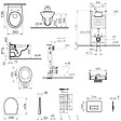 VITRA - Vitra  Pack WC Bâti-support V-Fix Core + WC suspendu Vitra Normus + Abattant SoftClose + Plaque, Blanc Brillant (V-FixNormus-1) - vignette