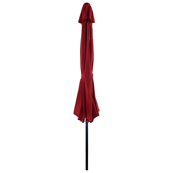 HAPPY GARDEN - Parasol droit HAPUNA rond 3,30m de diamètre rouge - large