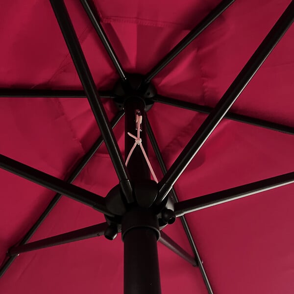 HAPPY GARDEN - Parasol droit HAPUNA rond 2,70m de diamètre fuchsia - large