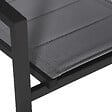 HAPPY GARDEN - Lot de 8 chaises rembourrées en aluminium anthracite - textilène gris - vignette