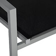 HAPPY GARDEN - Lot de 6 chaises en aluminium gris - textilène noir - vignette