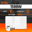 WARM TECH - Radiateur inertie céramique avec façade en verre 1500 W - IP24 - NF - Fil pilote 6 ordres - vignette