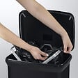 CURVER - Curver Deco bin 50L Poubelle à pédale, 39 x 29 x 73 cm, Noir (187178) - vignette