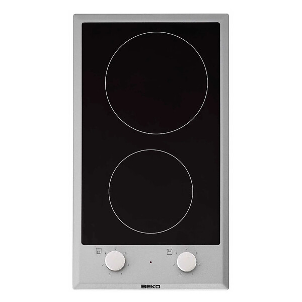 BEKO - Beko Plaque vitrocéramique 2 foyers, 30 cm, 6 niveaux de puissance, cadre inox (HDCC32200X) - large