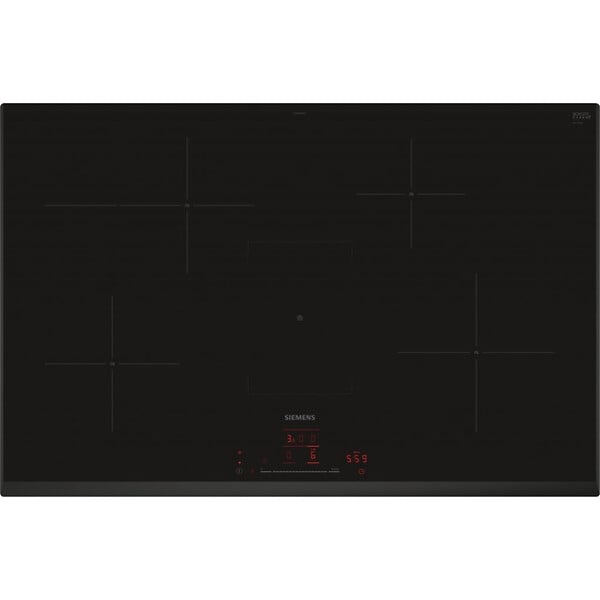 SIEMENS - Siemens iQ300 Plaque de cuisson à induction 80 cm 4 foyers, noir (EH85KHFB1E) - large