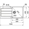 FRANKE - Franke Sirius 2.0 S2D 611-100 Tectonite évier à encastrer 1 bac, avec égouttoir, Noir - vignette