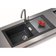 FRANKE - Franke Sirius 2.0 S2D 611-100 Tectonite évier à encastrer 1 bac, avec égouttoir, Noir - vignette