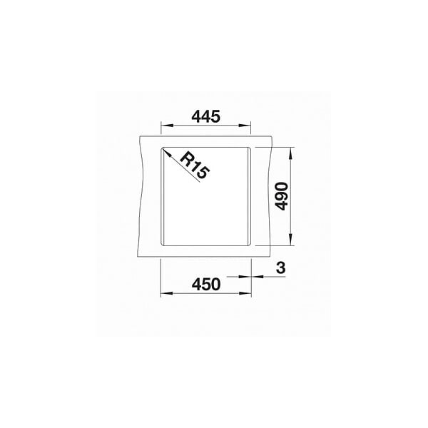 BLANCO - Blanco Evier DALAGO 45 PuraDur en Silgranit avec vidage automatique 46.5x51cm, Blanc (517160) - large
