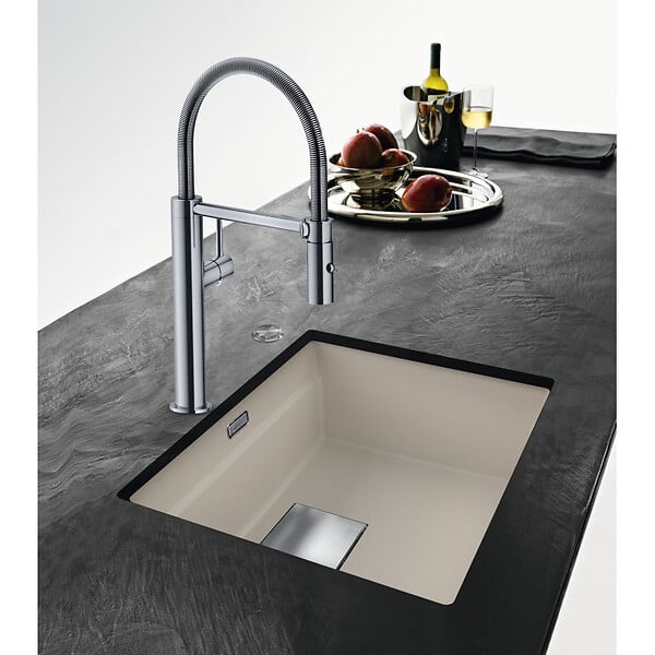 FRANKE - Franke Kubus 2 KNG 110-52 Fragranit+ Évier de cuisine sous-plan Blanc glace - large