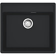 FRANKE - Franke Maris MRG 110-52 Evier sous plan/à fleur 55x50cm, avec bonde et siphon gain de place, en Fragranit+, Noir mat - vignette