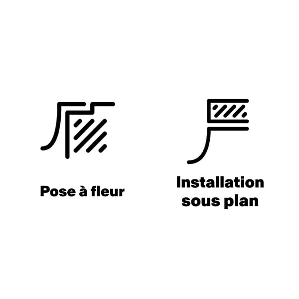 FRANKE - Franke Maris MRG 110-52 Evier sous plan/à fleur 55x50cm, avec bonde et siphon gain de place, en Fragranit+, Noir mat - large