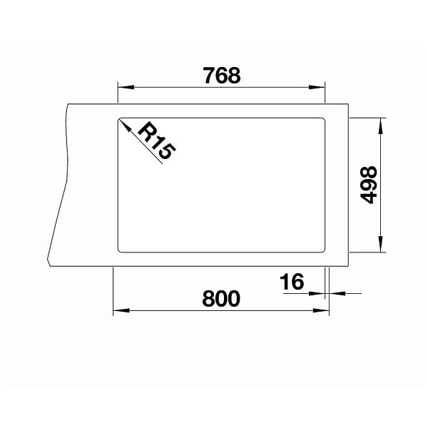 BLANCO - Blanco Evier ETAGON 8 PuraDur en Silgranit 78x51cm avec cuve à étages + 2 rails en inox inclus, Noir (525893) - large