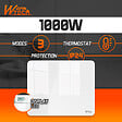 WARM TECH - Radiateur inertie céramique avec façade en verre 1000 W - IP24 - NF - Fil pilote 6 ordres - vignette