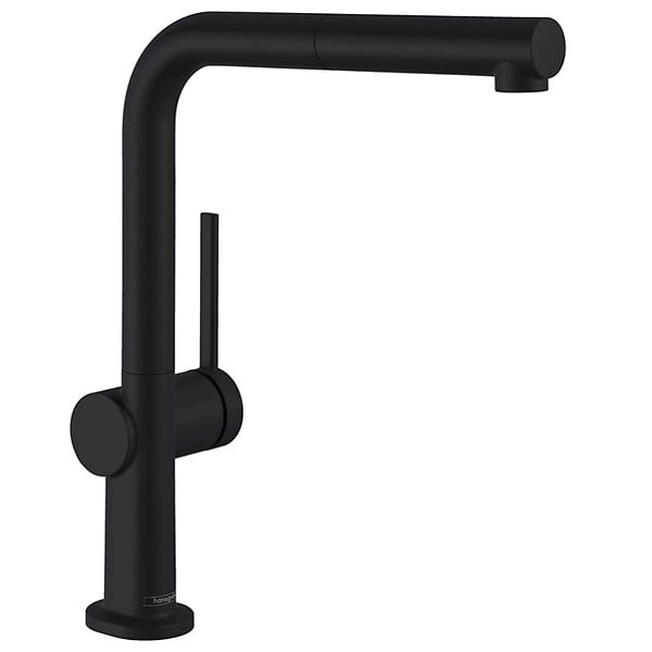 HANSGROHE - Hansgrohe Talis M54 Mitigeur de cuisine 270, avec douchette extractible 1 jet, Noir mat (72808670) - large