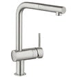 GROHE - Grohe Minta Mitigeur évier avec douchette SuperSteel (32168DC0) - vignette