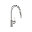 GROHE - Grohe CONCETTO Mitigeur monocommande pour évier avec douchette extractible 2 jets, Inox brossé (G-31483dc2) - vignette