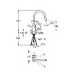 GROHE - Grohe CONCETTO Mitigeur monocommande pour évier avec douchette extractible 2 jets, Inox brossé (G-31483dc2) - vignette