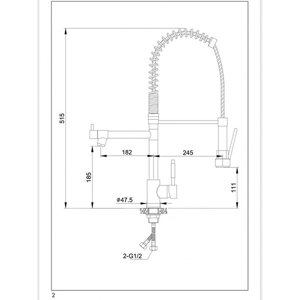 SWISS AQUA TECHNOLOGIES - Swiss Aqua Technologies Mitigeur d'évier à bras pivotant, 2 jets, chromé (BSD284) - large