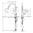 HANSGROHE - Hansgrohe Focus M41 Mitigeur d'évier 240 avec douchette extractible, 2 jets, Inox brossé (31815800) - vignette