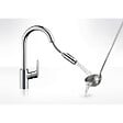 HANSGROHE - Hansgrohe Focus M41 Mitigeur d'évier 240 avec douchette extractible, 2 jets, Inox brossé (31815800) - vignette
