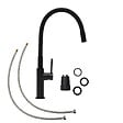 SWISS AQUA TECHNOLOGIES - Swiss Aqua Technologies Mitigeur pour évier de cuisine, bec flexible en silicone, aérateur Neoperl®, cartouche en céramique, noir mat (SATBSD290CM) - vignette