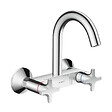 HANSGROHE - Logis Classic. Mélangeur cuisine pour montage mural bec haut, chromé (71286000) - vignette