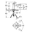 GROHE - Grohe Eurodisc Cosmopolitan Mitigeur évier avec douchette (32257002) - vignette