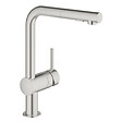 GROHE - Grohe Minta Mitigeur d’évier avec douchette extractible, Supersteel (G-30274DC0) - vignette