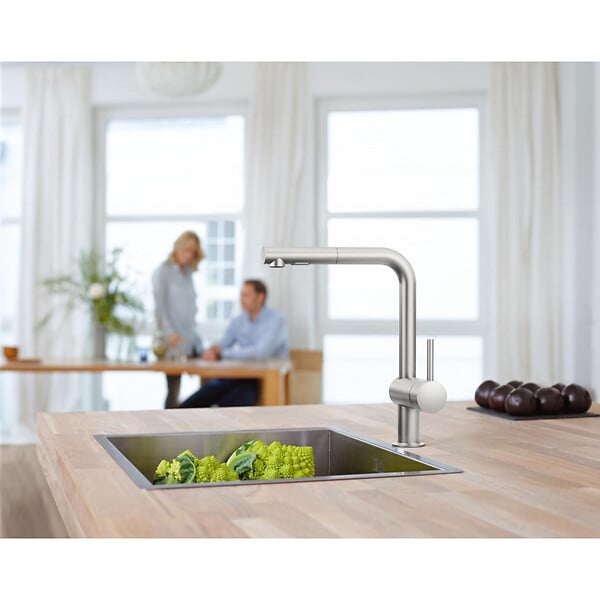 GROHE - Grohe Minta Mitigeur d’évier avec douchette extractible, Supersteel (G-30274DC0) - large