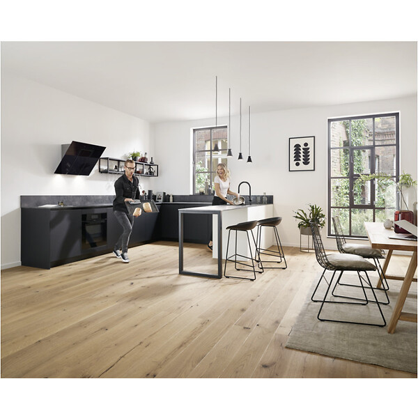 HANSGROHE - Hansgrohe Talis M54 Mitigeur de cuisine 210, avec douchette extractible 2 jets, Noir mat (72800670) - large
