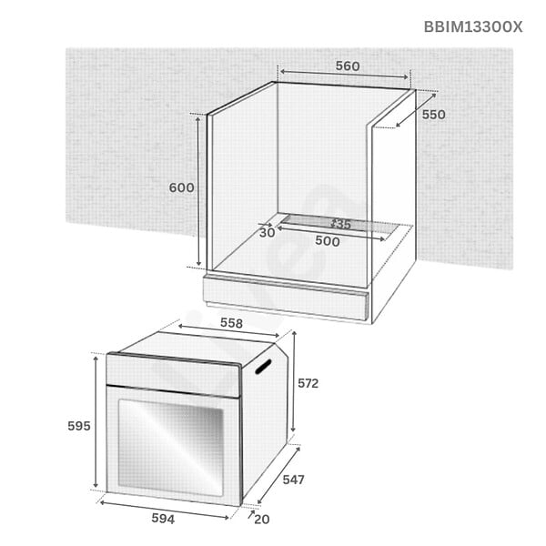 BEKO - Beko Four encastrable multifonction 72 L, chaleur tournante AeroPerfect, 8 programmes, nettoyage vapeur SteamShine® (BBIM13300X) - large