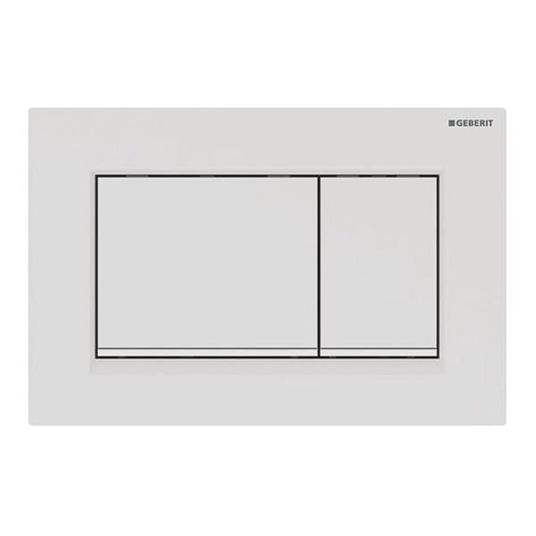 GEBERIT - Geberit Sigma30 Plaque de déclenchement double touche, Blanc mat (115.883.01.1) - large