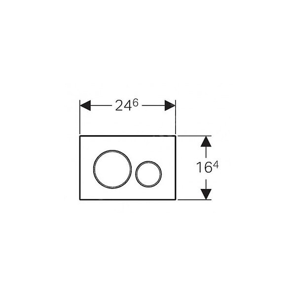 GEBERIT - Geberit Sigma30 Plaque de déclenchement double touche, Blanc mat (115.883.01.1) - large