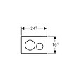 GEBERIT - Geberit Sigma30 Plaque de déclenchement double touche, Blanc mat (115.883.01.1) - vignette
