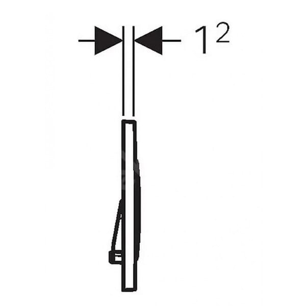GEBERIT - Geberit Sigma30 Plaque de déclenchement double touche, Blanc mat (115.883.01.1) - large