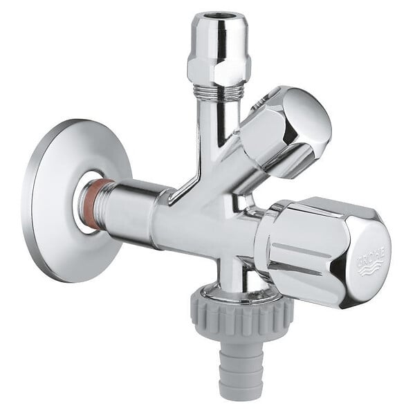 GROHE - Grohe Robinet de réglage double 1/2″, chromé (22036000) - large