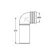 GROHE - Grohe Sortie coudée PP DN 90 avec raccord (42327000) - vignette